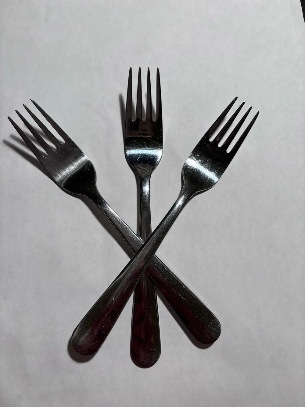 Lot 3 IKEA DRAGON Stainless Steel Salad Appetizer Forks Flatware Replacement